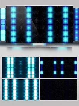 蓝色星际灯光视频素材