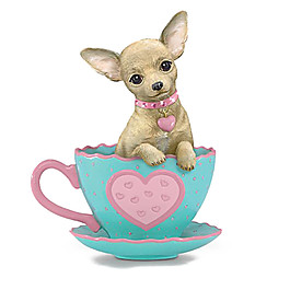 呆萌茶杯犬卡通手绘装饰元素