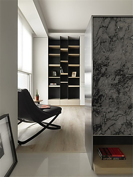 都市干练简约书房装修效果图