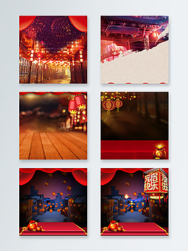 喜庆中国风红色春节主图背景