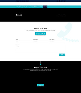 蓝色空间科技页面PSD模板