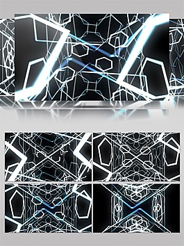 白色炫光闪电高清视频素材