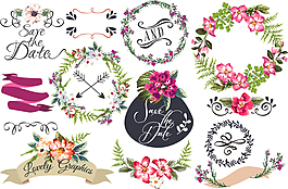 时尚艺术水彩绘边框