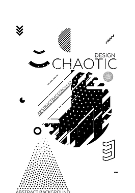 时尚黑白涂鸦装饰图案