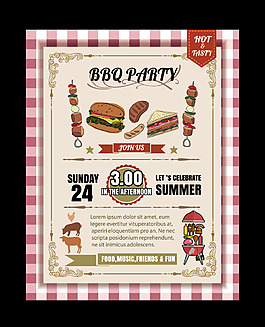 时尚卡通手绘快餐海报