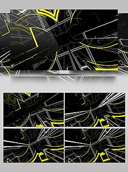 简约动感边框白色线条视频素材