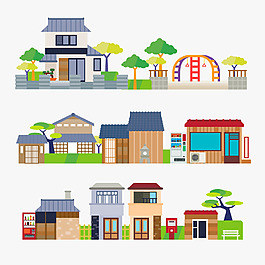 中国传统建筑插画