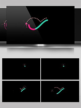 简约动感手动比心红色视频素材