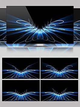 唯美梦幻的蓝色极光动感视频素材