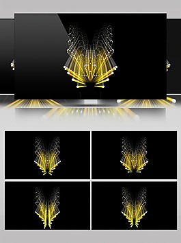 简约黄色唯美闪烁灯光动感视频素材