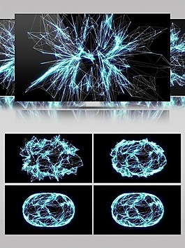 唯美梦幻蓝色特效动感视频素材