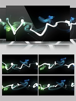 白色迷踪闪电高清视频素材