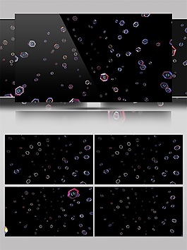 彩色星际气泡高清视频素材