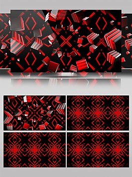 酷炫简约几何多边形视频素材