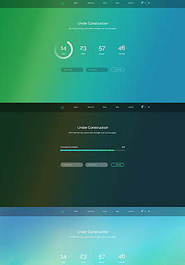 多用途网页即将推出页面psd模板