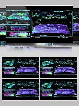紫色光波动态视频素材