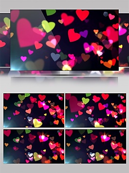 光束爱心动态视频素材