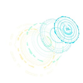 创意线条圆圈png元素