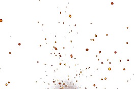 卡通飞舞黄色圆点png元素