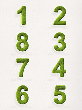 可爱常用简单数字透明装饰素材合集