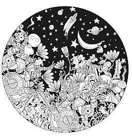 黑白卡通涂鸦植物插画