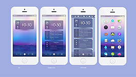 苹果手机应用导航图标界面ios7