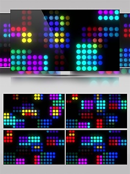 彩色点阵光斑视频素材