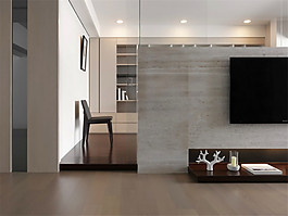 简约卧室方形吊顶装修效果图