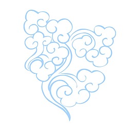 简约手绘云朵卡通图PNG元素