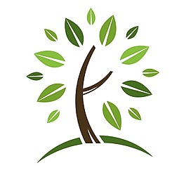 卡通绿色树木png元素