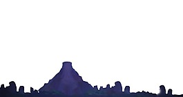 卡通高山远景png元素