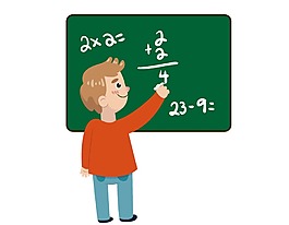 卡通教师人物形象png元素