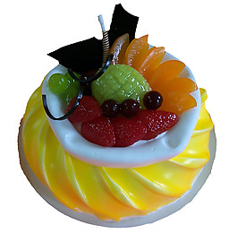 黄色奶油草莓蛋糕素材