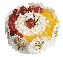 草莓味生日蛋糕元素