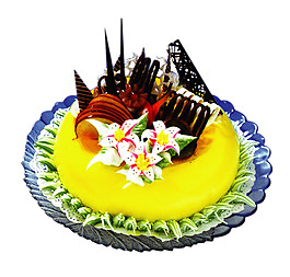 黄色巧克力蛋糕素材