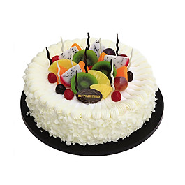 白色水果蛋糕PNG元素