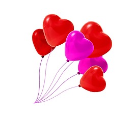 卡通心形气球PNG元素