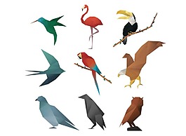 卡通飞禽图案png元素