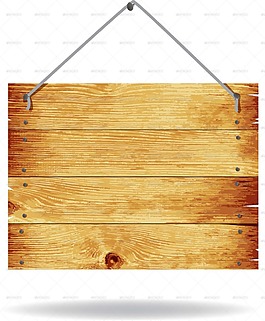 创意木板标牌png元素