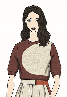 知性成熟短袖女装服装效果图