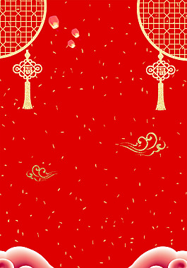 红色复古新年背景