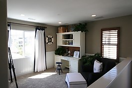 极简干练美式书房效果图