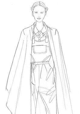 气场大披风女士服装效果图