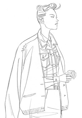 干练风简约外套女士服装效果图