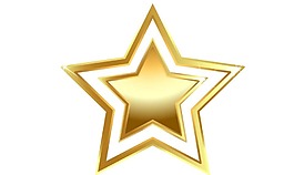 金色五角星png元素