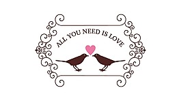 LOVE爱欧式海报png元素