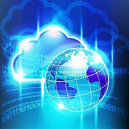 数字地球蓝色信息科技ai矢量素材下载