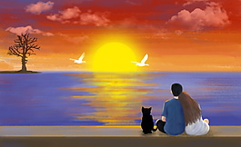 情人节插画设计