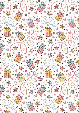 几何爱心礼盒无缝背景