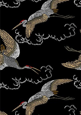 卡通动物图案无缝背景